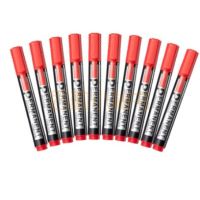 齐心 MK808 记号笔2.0mm 可加墨匹配墨水M808红 10支装
